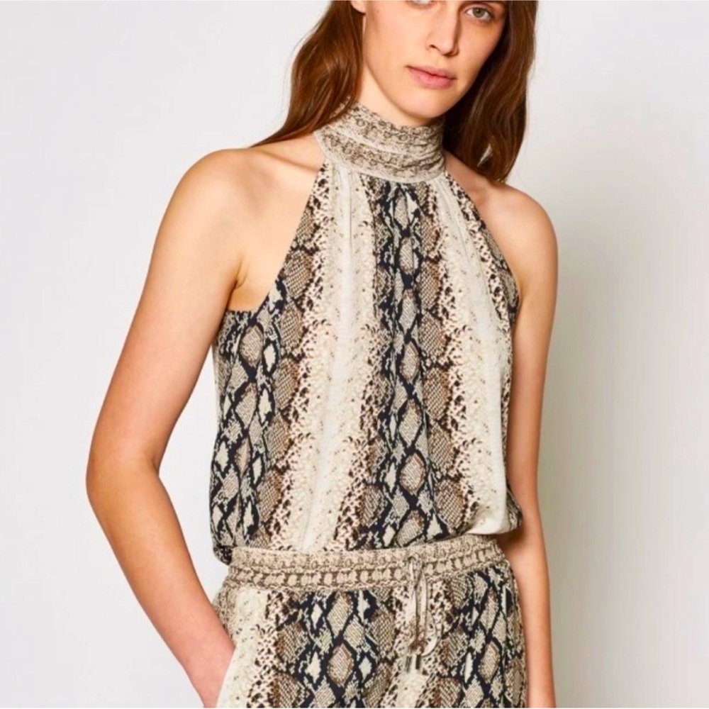 Joie Erola  snake print flowy top NWT L